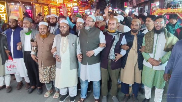 Group of people celebrating together outdoors.