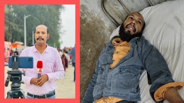 বরিশালে পুলিশ সদস্যের হামলার শিকার হয়ে হাসপাতালে সাংবাদিক! - বরিশাল