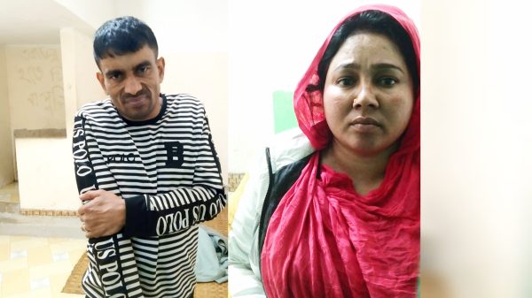 বরিশালে সেনাবাহিনীর অভিযানে মাদক দম্পতি মান্না সুমন ও শিল্পী আটক