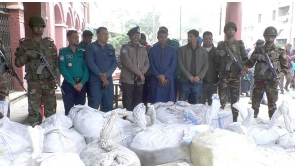 বরিশালে যাত্রীবাহী বাস থেকে বিপুল পরিমানে জাটকা জব্দ