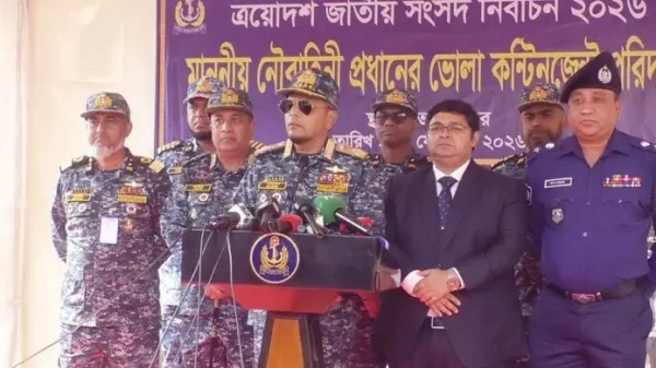 সুষ্ঠু ও নিরপেক্ষ নির্বাচন অনুষ্ঠানে নৌবাহিনী সম্পূর্ণ প্রস্তুত : নৌবাহিনীর প্রধান